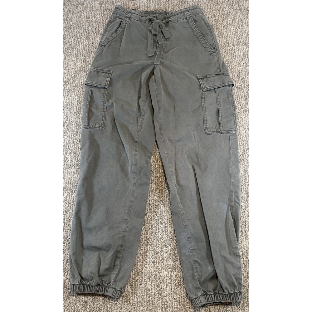 American Eagle Stretch Cargo Pant Joggers Women Size 4 Olive Green Utility‎
